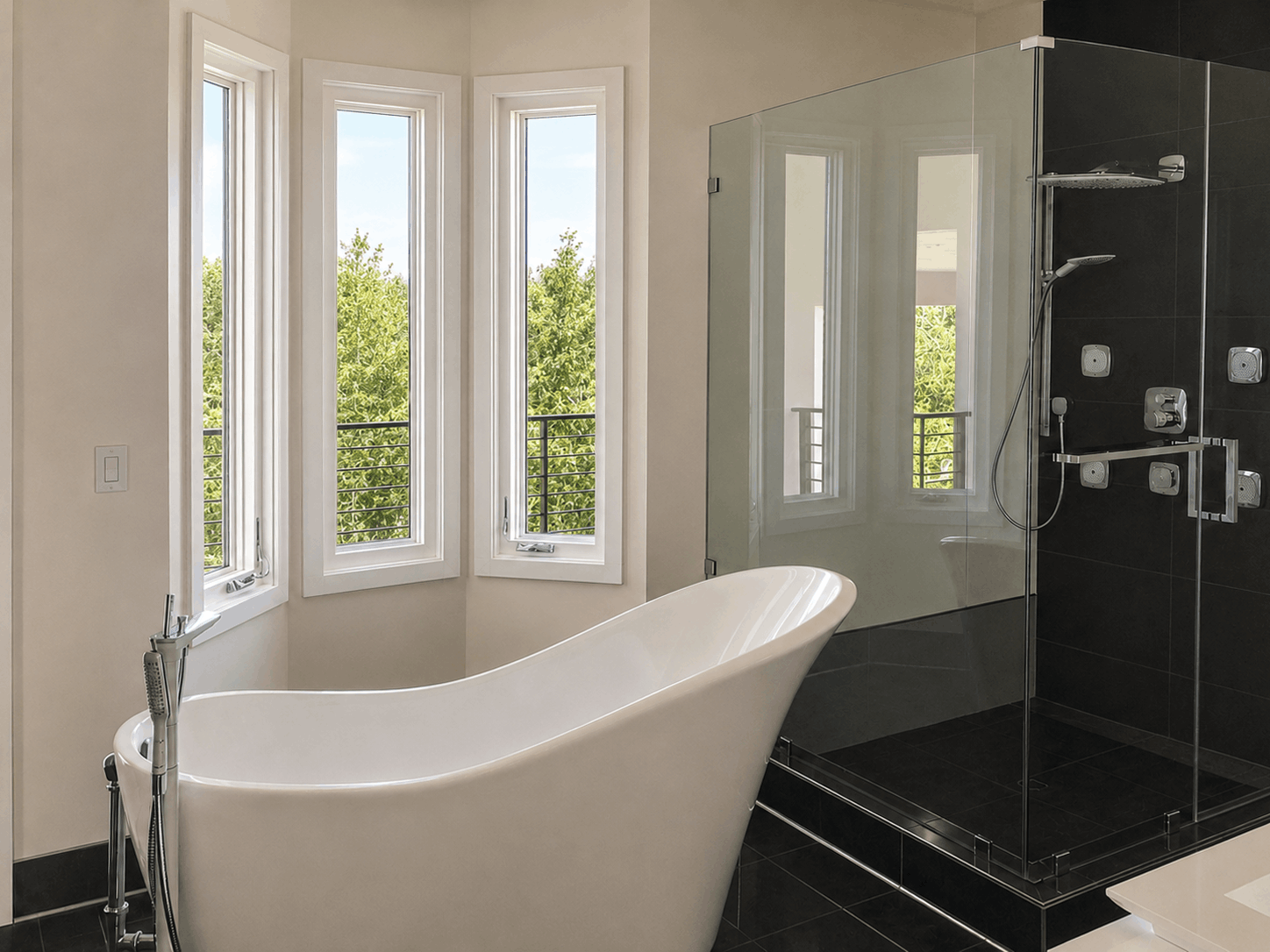 Elegant remodeled bathroom
